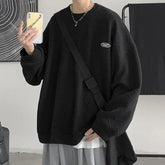 Hearujoy Korean Fashion Sweatshirt Spring and Fall New Striped Loose Pullover Sweater Tops Versatile Streetwear Coat Men's Clothing